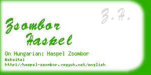 zsombor haspel business card